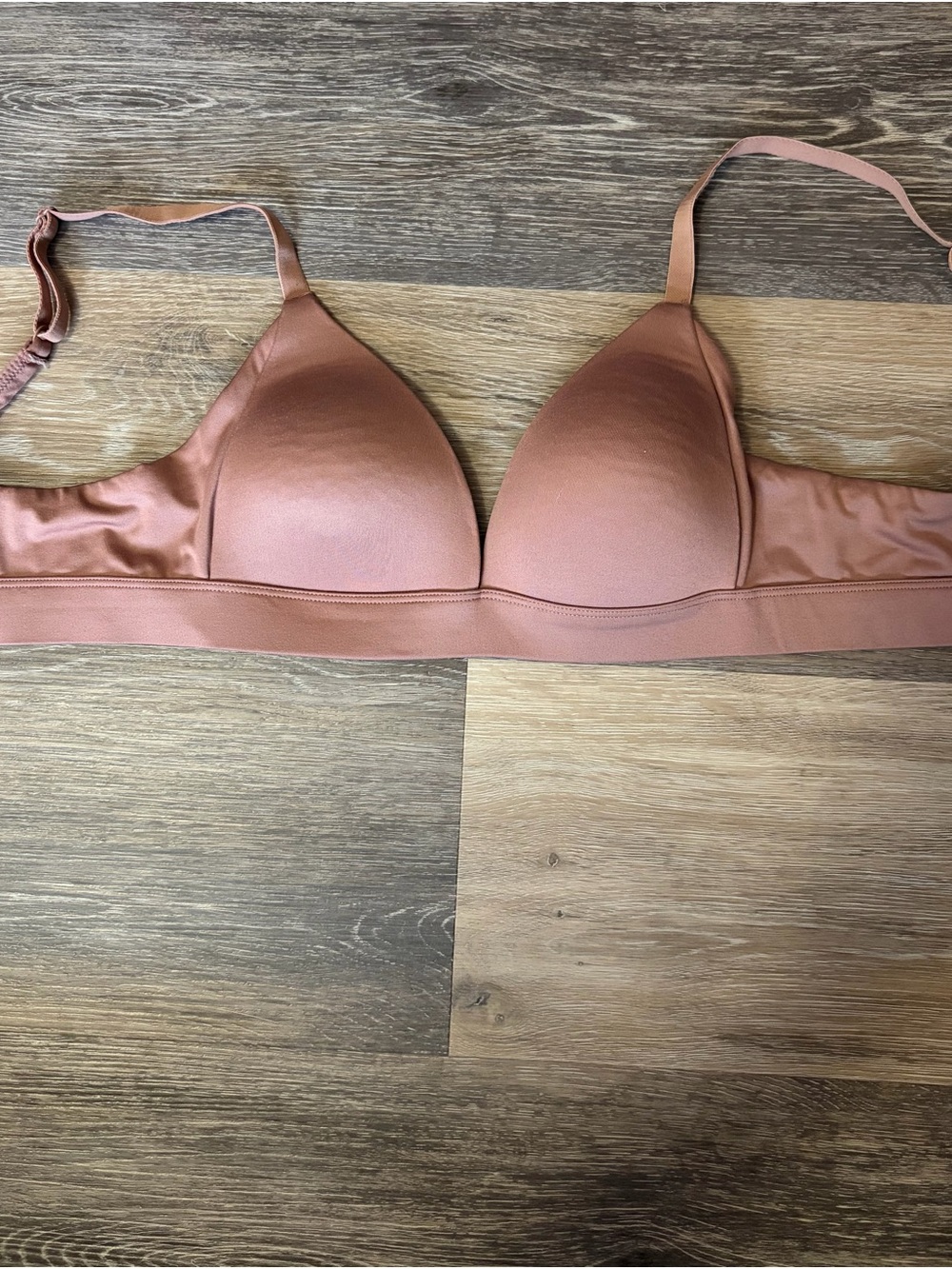Auden Seamless Padded Triangle Bralette - Mauve Pink